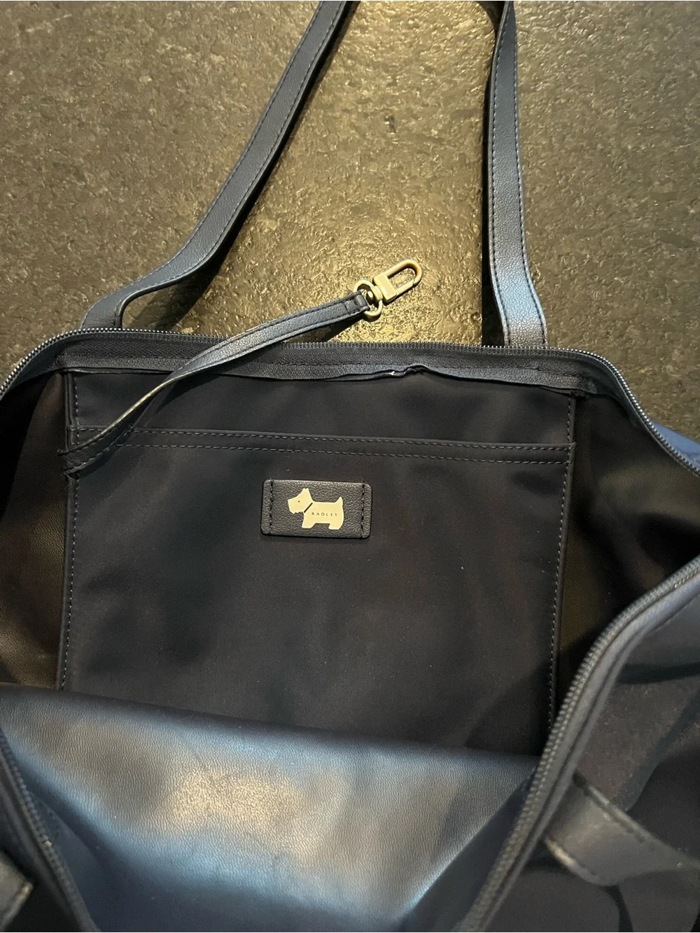 Radley London Navy Tote Bag with Long Handles